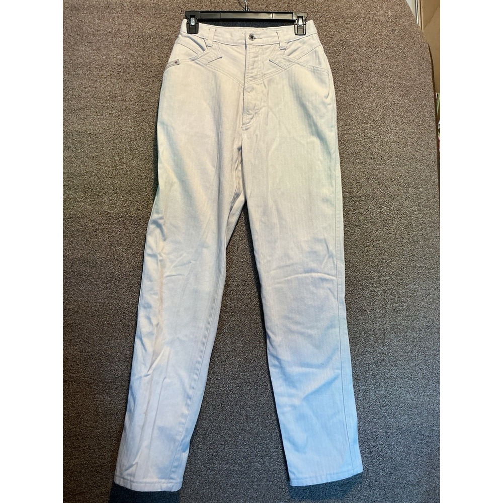 Blaze Riding Gear VTG High Rise Western Jeans Women 7/27 Beige Which Way 27x33